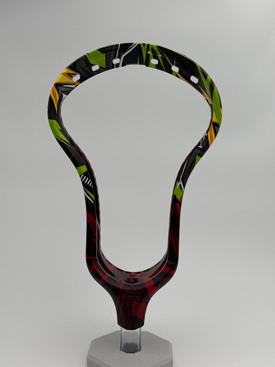 5Lax RC1 Custom Dye — Red/Green/Black Multi, Unstrung (OO-0001) — front