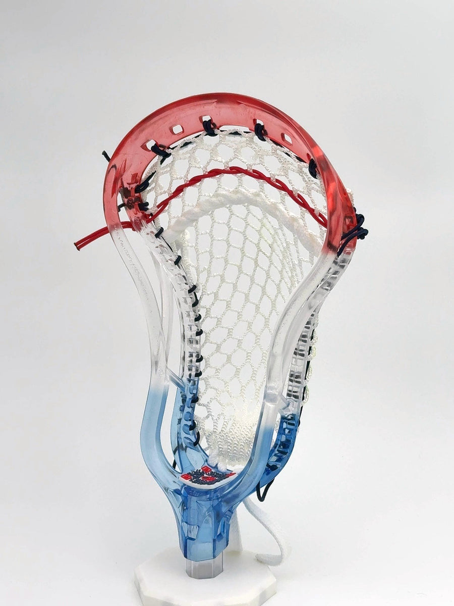 5LAX N2O Red / White / Blue Fade Dye (Strung) — 3/4 view