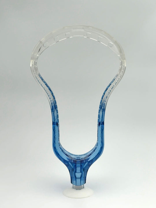 5LAX RC1 N2O unstrung head with a blue lower half fading to a clear scoop, front view