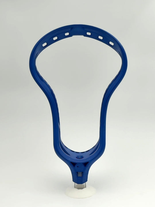 5LAX cobalt blue dyed unstrung lacrosse head, front view