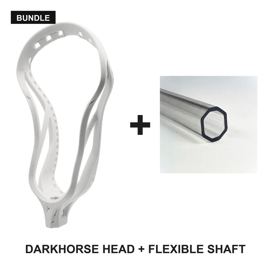 5LAX Darkhorse lacrosse head and World's Most Flexible Shaft bundle